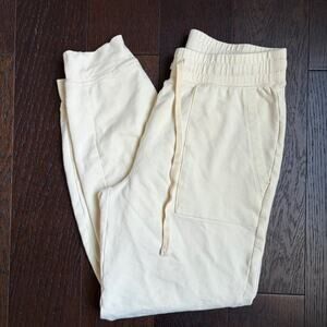 Daily Ritual Relaxed Fit Joggers / Sweat Pants (Cream) - Size Small
